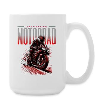 Faszination Motorrad – Racing Power Design - Große Tasse 440 ml - Weiß - Rechts