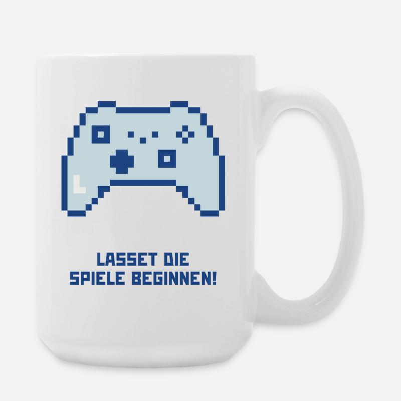 Lasset die Spiele beginnen - Große Tasse 440 ml - Weiß