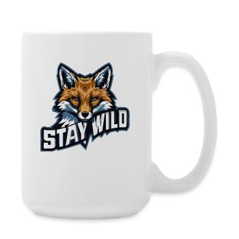 STAY WILD – Natur & Abenteuer Motiv - Große Tasse 440 ml - Weiß - Rechts