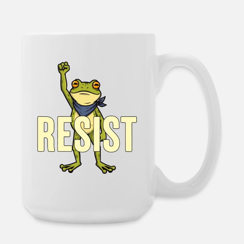 Portland Frog Protest Resist - Large Mug 440 ml - white