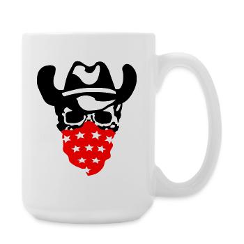 Cowboy Skull - Large Mug 440 ml - white - Right