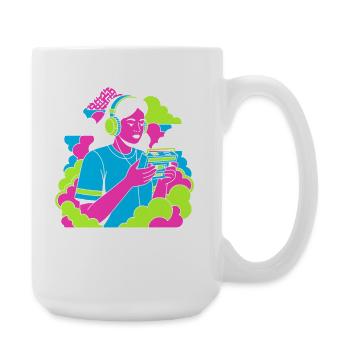 Traum Laut Neon Pop - Große Tasse 440 ml - Weiß - Rechts