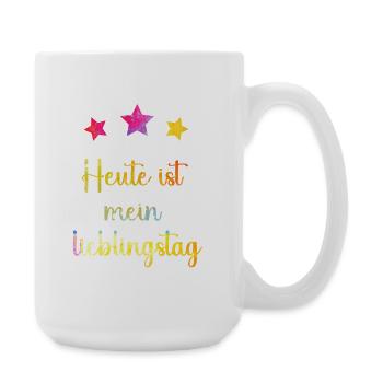 heute_ist_mein_lieblingstag_sterne_- - Large Mug 440 ml - white - Right