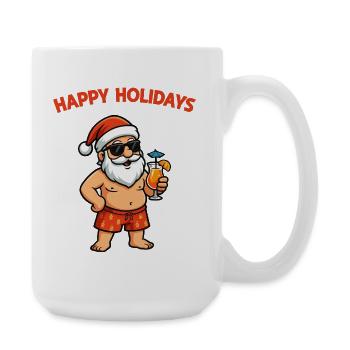 SonnenSanta Strandurlaub Motiv - Große Tasse 440 ml - Weiß - Rechts