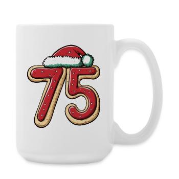 75 Number Biscuit Christmas - Large Mug 440 ml - white - Right