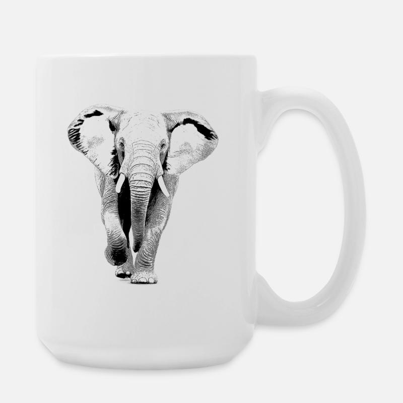 Elephant - Large Mug 440 ml - white
