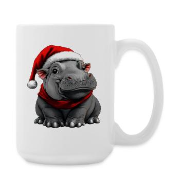 Hippos Christmas - Large Mug 440 ml - white - Right