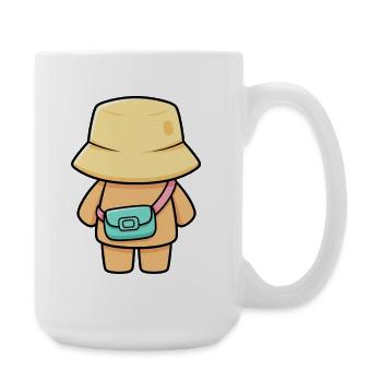 Hut dreamer with bag - Large Mug 440 ml - white - Right