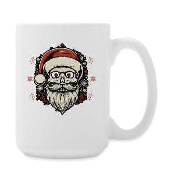 Gothic Santa Skull Christmas - Large Mug 440 ml - white - Right