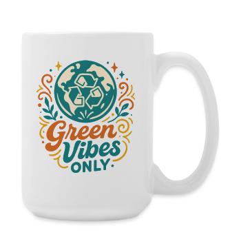 Grüne Vibes Pur - Große Tasse 440 ml - Weiß - Rechts
