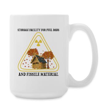 Timber storage in the radiation protection sign - Large Mug 440 ml - white - Right