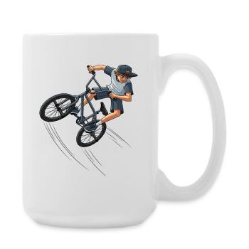 Freestyle BMX Street Art Trick Rider Street - Grande tasse 440 ml - blanc - Droite