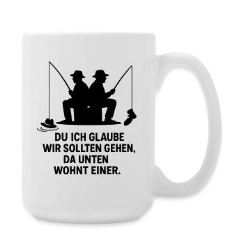 angler witz - Große Tasse 440 ml - Weiß - Rechts