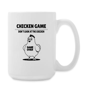 Game Over Retro Hühnchen - Lustiges Gaming Motiv - Große Tasse 440 ml - Weiß - Rechts