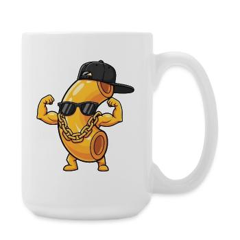 Mac n Cheese lustige Geschenkidee - Große Tasse 440 ml - Weiß - Rechts