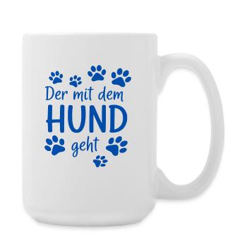 Walking the Dog Motive - Large Mug 440 ml - white - Right
