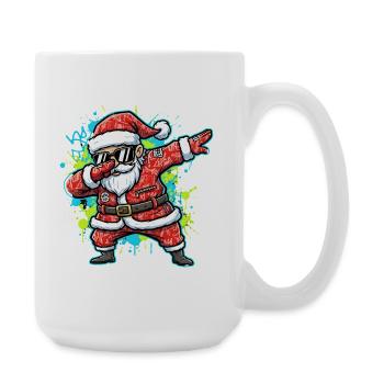 Witziger Weihnachtsmann Dabbing Street Art - Große Tasse 440 ml - Weiß - Rechts