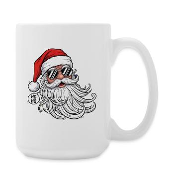 Cool Santa Comic Head with Sunglasses - Large Mug 440 ml - white - Right