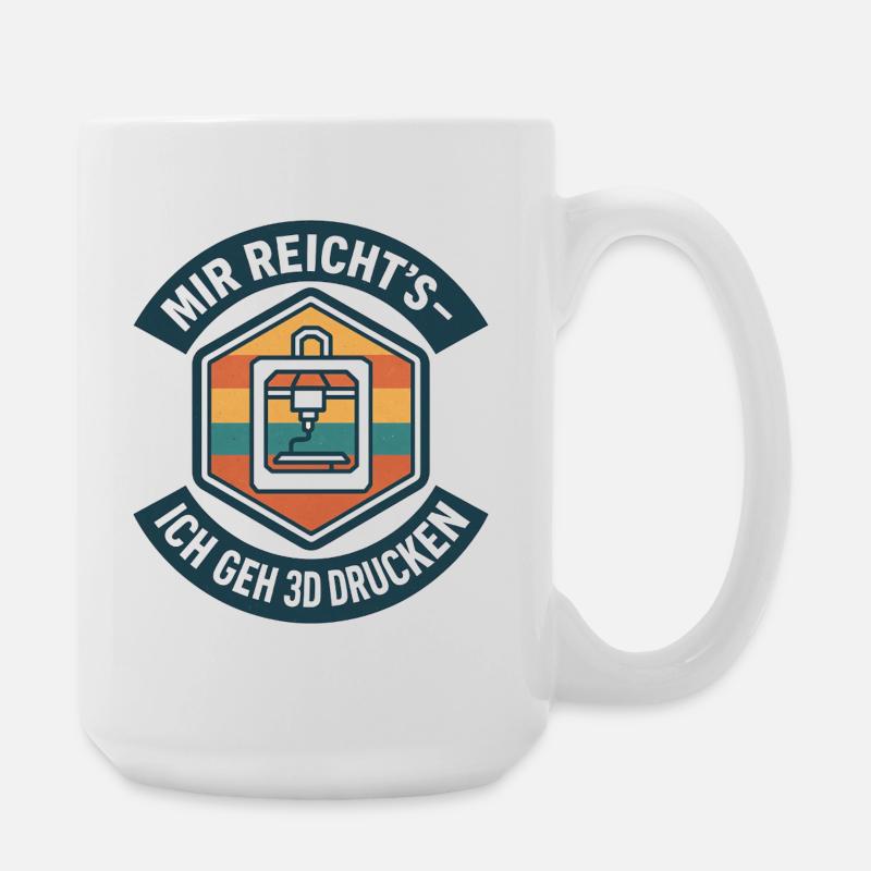 3D Druck Mir reichts G-Code - Große Tasse 440 ml - Weiß
