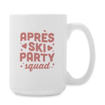 Apres ski party girls squad pink aesthetic - Large Mug 440 ml - white - Right