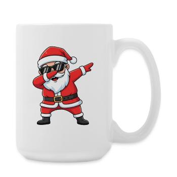 Lustiger Dabbing Santa Xmas Cartoon - Große Tasse 440 ml - Weiß - Rechts