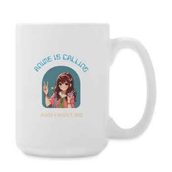 Anime Ruft: Und Ich Muss Gehen - Große Tasse 440 ml - Weiß - Rechts