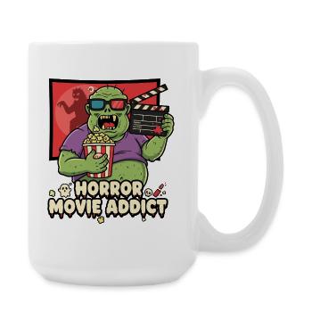 Zombie Cinema Popcorn Addict - Large Mug 440 ml - white - Right