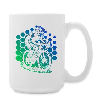 Conception de vélo de route pleine de caractère - Grande tasse 440 ml - blanc - Droite