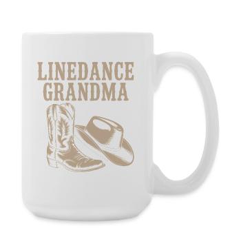Linedance Oma Boots Hut - Große Tasse 440 ml - Weiß - Rechts