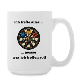Flèches colorées en trio de fléchettes - Grande tasse 440 ml - blanc - Droite