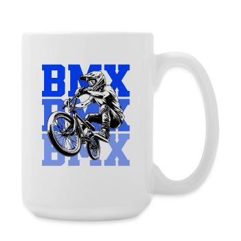 BMX Freestyle Sport Art - Große Tasse 440 ml - Weiß - Rechts