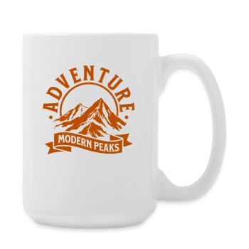 Moderne Bergabenteuer Peaks - Große Tasse 440 ml - Weiß - Rechts