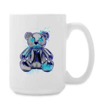 Graffiti Bear Neon Drop Teddy Bear - Large Mug 440 ml - white - Right