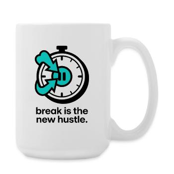 break is the new hustle - Large Mug 440 ml - white - Right