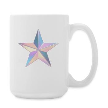 Pastel Iridezed Star - Large Mug 440 ml - white - Right