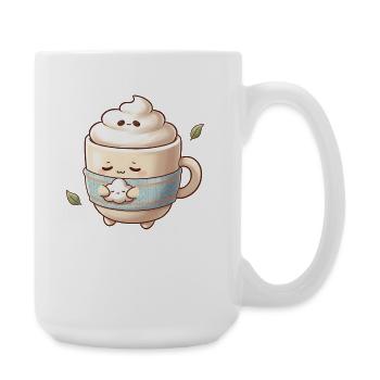 Kuschelige Wolkenkaffee Becher - Große Tasse 440 ml - Weiß - Rechts