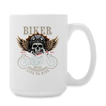 Biker Rules - Since 1958 - Live to Ride - Large Mug 440 ml - white - Right