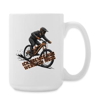 Cadeau de design de VTT pour descente - Grande tasse 440 ml - blanc - Droite