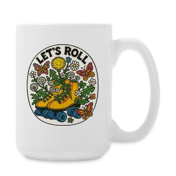 Let's Roll Floral Roller - Large Mug 440 ml - white - Right