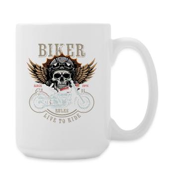 Biker Rules - Since 1994 - Live to Ride - Große Tasse 440 ml - Weiß - Rechts