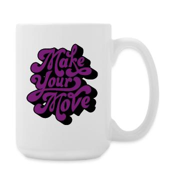Mach deinen Zug retro - Große Tasse 440 ml - Weiß - Rechts