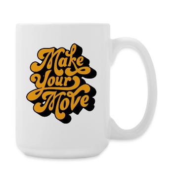 Make Your Move Retro Script - Large Mug 440 ml - white - Right