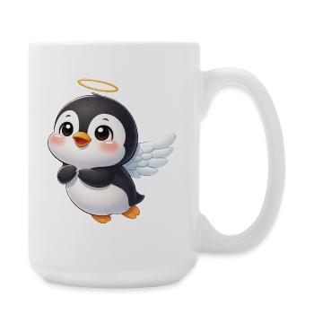 Dessin animé mignon d’ange manchot avec des ailes d’amour - Grande tasse 440 ml - blanc - Droite