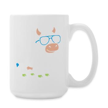 Lunettes de soleil Cool Cow Vector abstrait - Grande tasse 440 ml - blanc - Droite