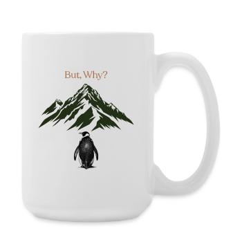 But, Why? Mountain landscape - Large Mug 440 ml - white - Right