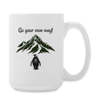 Go your own way! - Large Mug 440 ml - white - Right