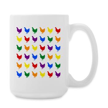 Rainbow Chickens - Large Mug 440 ml - white - Right