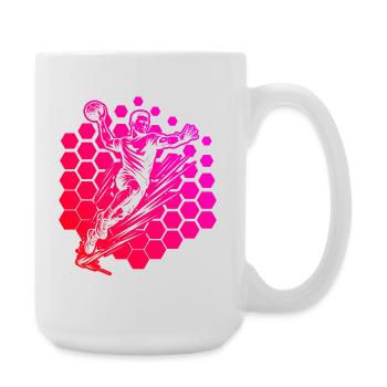 Handball Love Claire Recherche pour Handball pour hommes - Grande tasse 440 ml - blanc - Droite