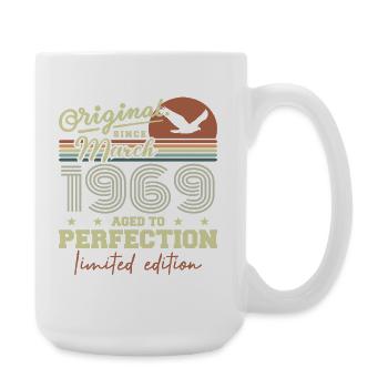 Geburtstag März 1969 - Große Tasse 440 ml - Weiß - Rechts