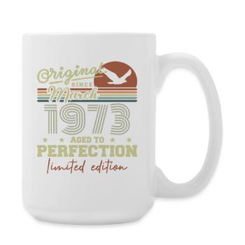 Birthday March 1973 - Large Mug 440 ml - white - Right